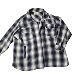 Lucky Brand Lucky Flannel Shacket Large Pockets Plaid Shirt Jacket Women's 2X